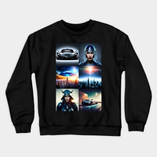 Futuristic 3D Concept Crewneck Sweatshirt